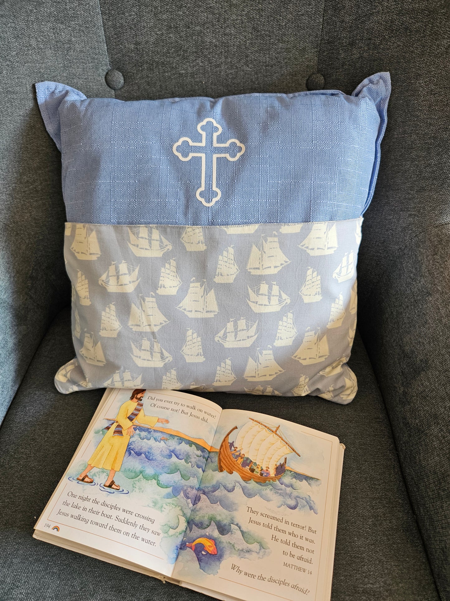 Bible Time Cushion - Ships