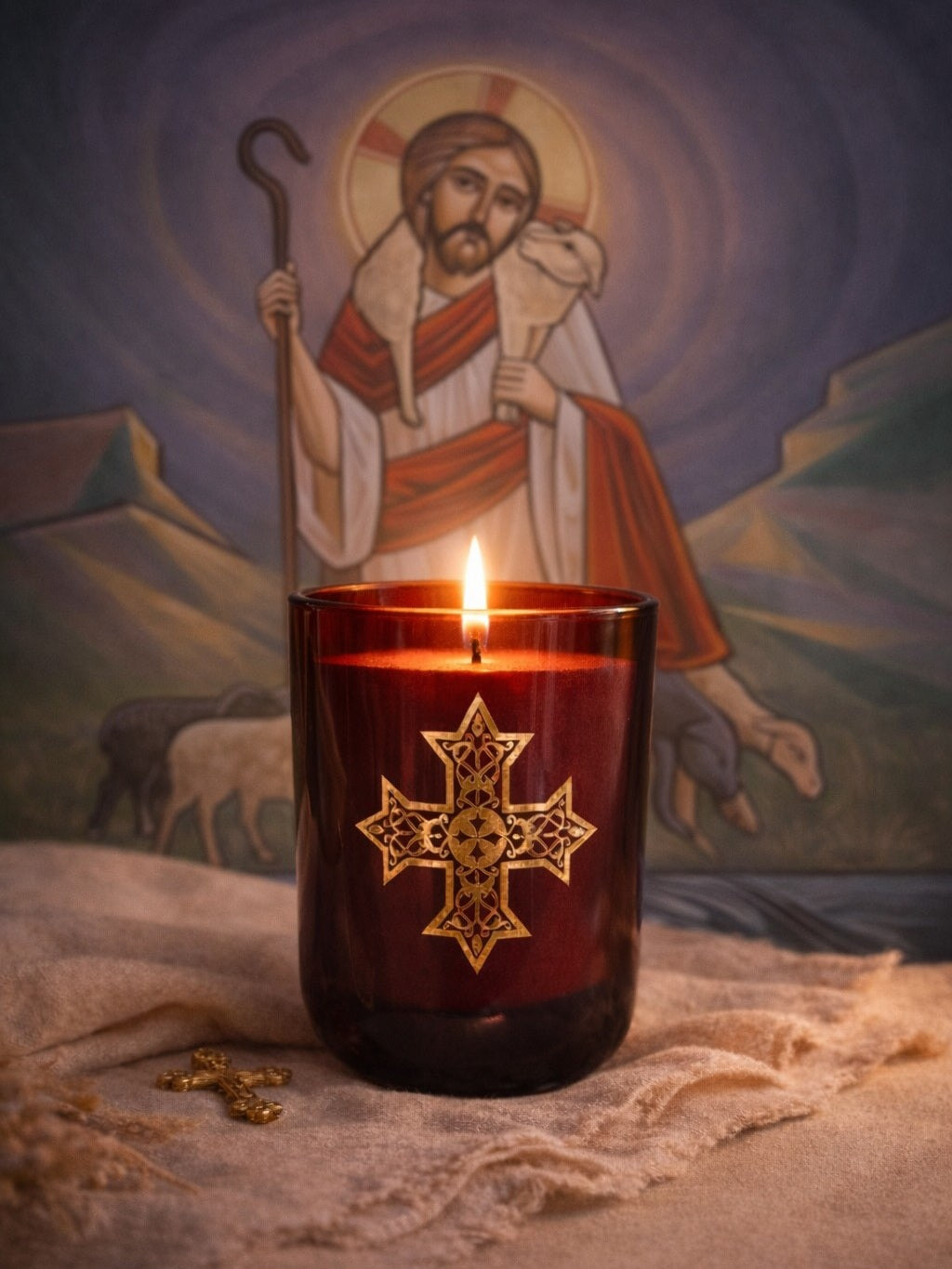 Orthodox Cross Scented Candle