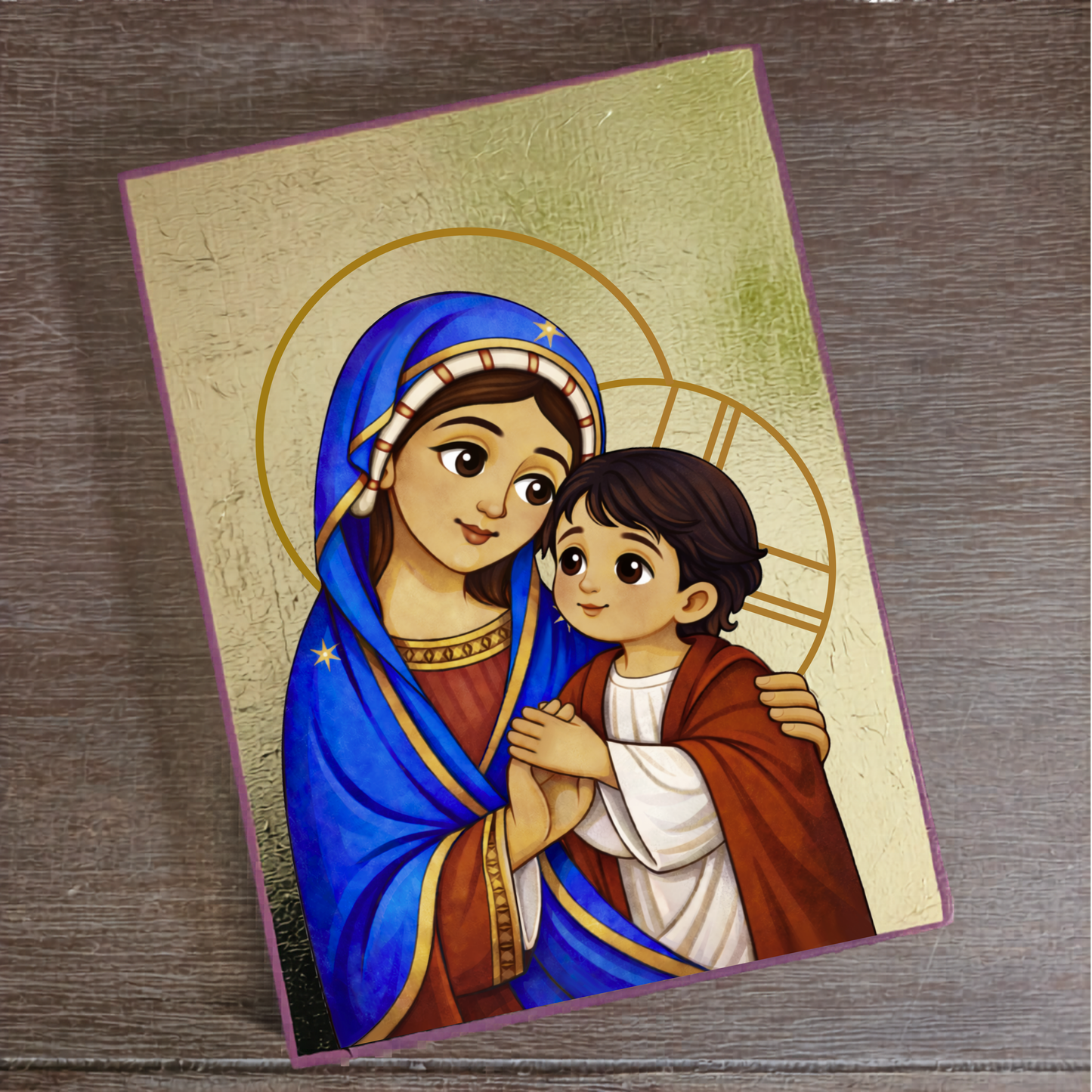 Pantocrator and Theotokos - Pair of Orthodox Icons for Children