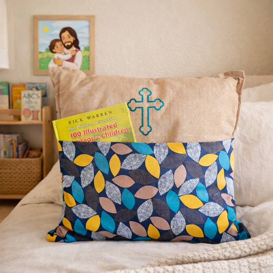 Bible Time Cushion - Leaves