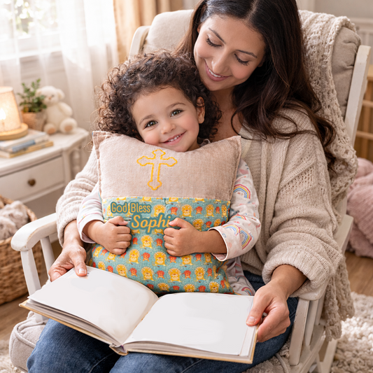 Personalisation for Cuddly Cross or Bible Time Cushions