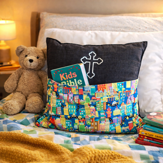 Bible Time Cushion - City Black