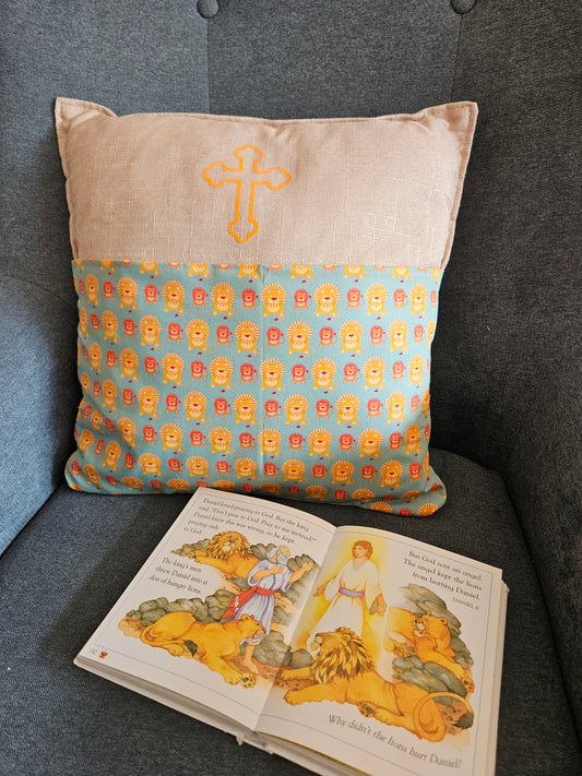 Bible Time Cushion - Lions